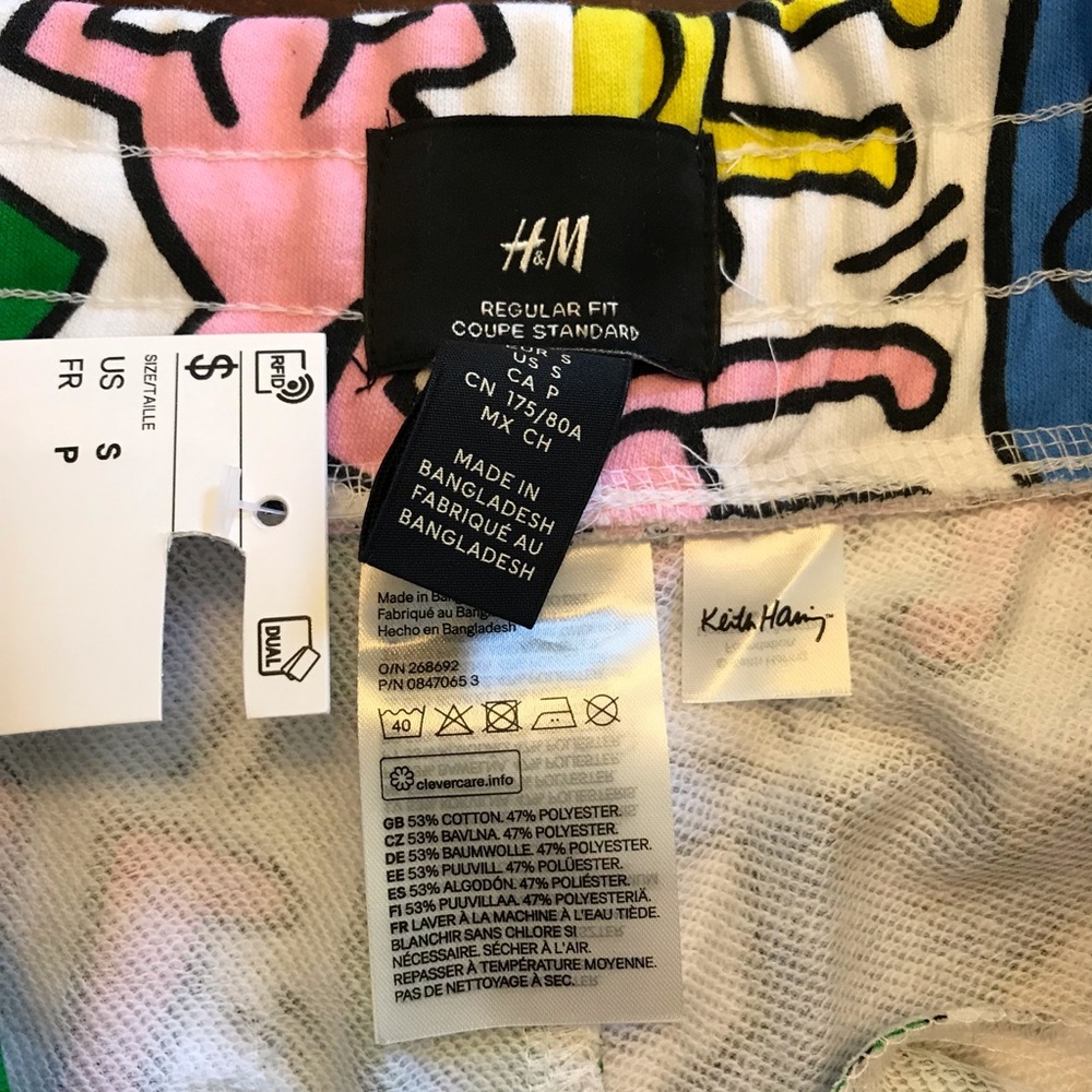 KEITH HARING Men’s Draw String Shorts New With Tag - Picture 3 of 5